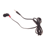 Mono Earphone 3.5mm Headphone - Flat - In-Ear - Single Earbud - Black - Fonus F47