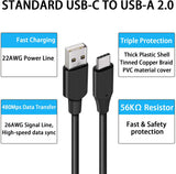 3ft and 6ft Long USB-C Cables Fast Charge TYPE-C Cord Power Wire Data Sync High Speed - ZDY74