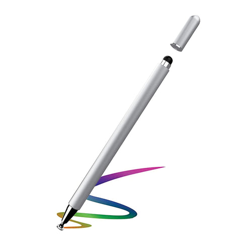 Stylus Touch Screen Pen Fiber Tip Aluminum Lightweight Silver Color - ZDZ81