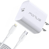 20W PD Home Charger Fast Type-C 6ft Long Cable Quick Power Adapter - ZDA81