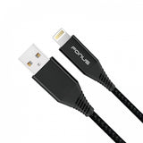 10ft Long USB to Lightning Cable Charger Cord - Braided - Black - L65