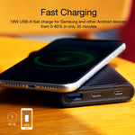 10000mAh Power Bank Wireless Charging Backup Battery Portable Charger Slim 2-Port USB - ZDC36