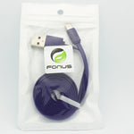 6ft Micro USB Cable Charger Cord - Flat - Purple - Fonus R42