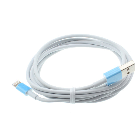 6ft MFI Certified USB to Lightning Cable Charger Cord - TPE - White - Pinyi - R41 1114-1