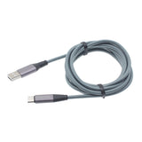 10ft USB-C Cable Charger Cord - Braided - Gray - Fonus KC95