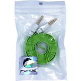 3.5mm Audio Cable Aux-in Car Stereo Speaker Cord - Flat - Green - Fonus J18