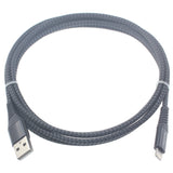 10ft Long USB to Lightning Cable Charger Cord - Braided - Black - L65
