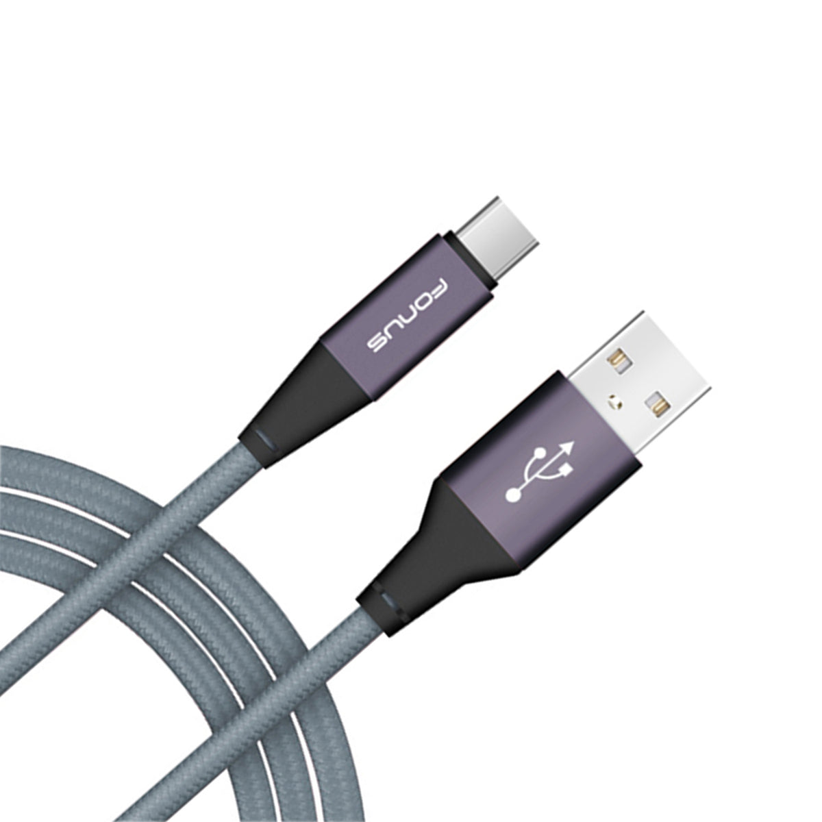 10ft USB-C Cable Charger Cord - Braided - Gray - Fonus KC95 – uzid